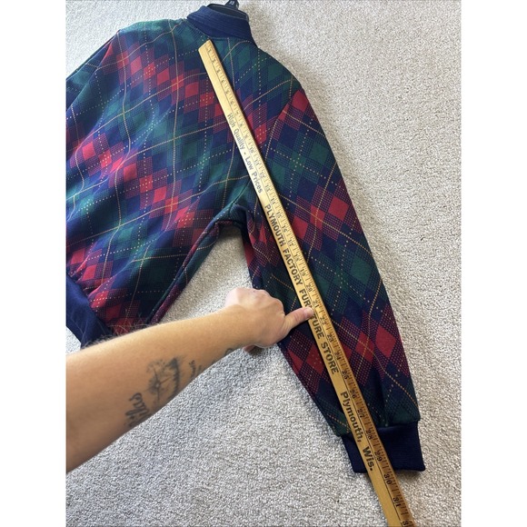 Vtg Alfred Dunner Sweater Women's Large Knit Argyle Plaid USA Grandma Christmas - Picture 8 of 8